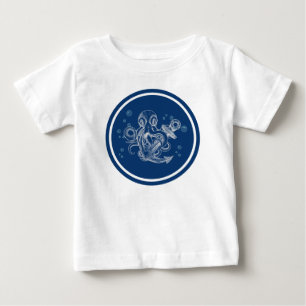 Tintenfisch mit Anker Baby T-shirt