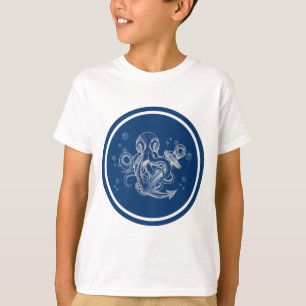Tintenfisch mit Anker T-Shirt