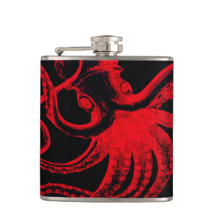 Tintenfisch Nautical Steampunk Vintage Kraken Mons Flachmann