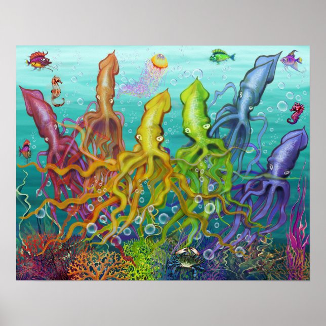 Tintenfisch Poster (Vorne)