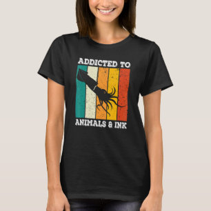 Tintenfisch Retro Vintage für Tintenfisch T-Shirt