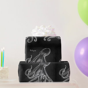 Tintenfisch-Skizze Geschenkpapier