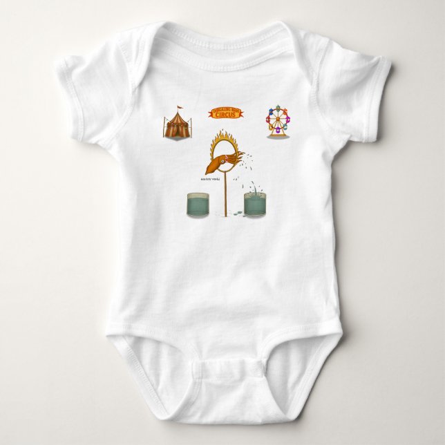 Tintenfisch Spritzig Baby Strampler (Vorderseite)