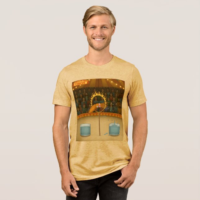 Tintenfisch Spritzkopf Tri-Blend Shirt (Vorderseite voll)