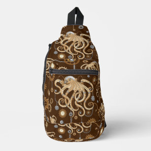 Tintenfisch Steampunk Retro Mechanische Fantasie Crossbody Bag
