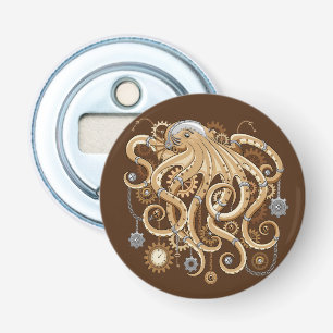 Tintenfisch Steampunk Retro Mechanische Fantasie Flaschenöffner