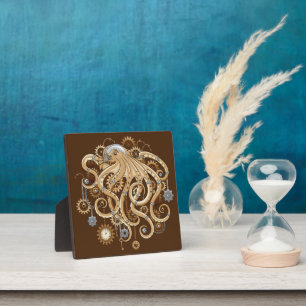 Tintenfisch Steampunk Retro Mechanische Fantasie Fotoplatte