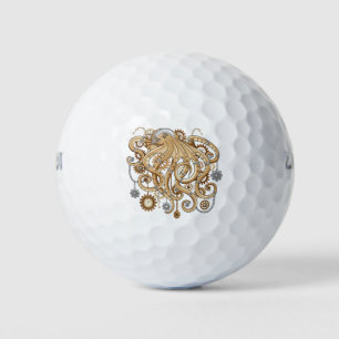 Tintenfisch Steampunk Retro Mechanische Fantasie Golfball