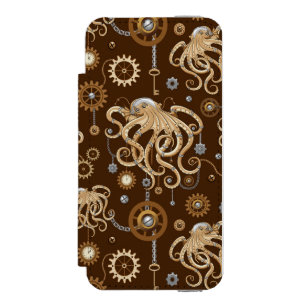 Tintenfisch Steampunk Retro Mechanische Fantasie Incipio Watson™ iPhone 5 Geldbörsen Hülle