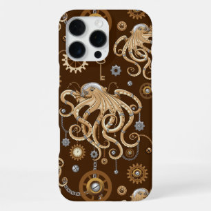 Tintenfisch Steampunk Retro Mechanische Fantasie iPhone 16 Pro Max Hülle