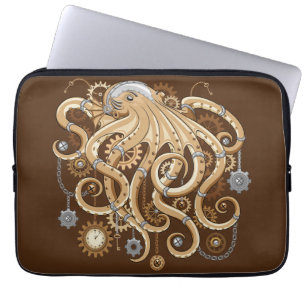 Tintenfisch Steampunk Retro Mechanische Fantasie Laptopschutzhülle