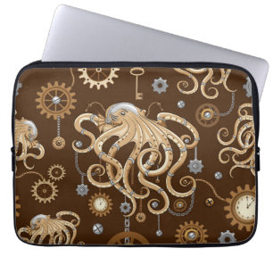 Tintenfisch Steampunk Retro Mechanische Fantasie Laptopschutzhülle