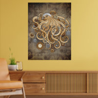 Tintenfisch Steampunk Retro Mechanische Fantasie