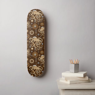 Tintenfisch Steampunk Retro Mechanische Fantasie Skateboard