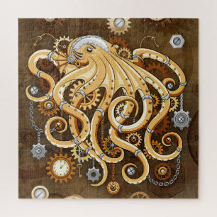 Tintenfisch Steampunk Retro Mechanische Fantasy Puzzle