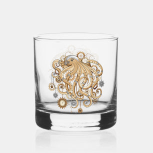 Tintenfisch Steampunk Retro Mechanische Fantasy Whiskyglas