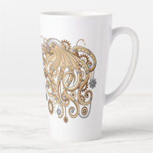 Tintenfisch Steampunk Surrealer Retro-Stil Maschin Milchtasse