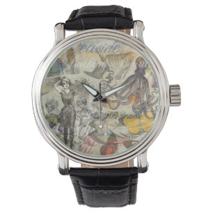 Tintenfisch Strand Antik Coastal Steampunk Armbanduhr