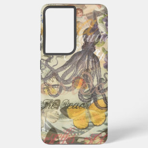 Tintenfisch Strand Antik Coastal Steampunk Samsung Galaxy Hülle