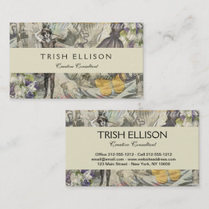 Tintenfisch Strand Antik Coastal Steampunk Visitenkarte