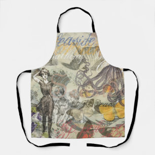 Tintenfisch Strand Antike Küsten Steampunk Schürze