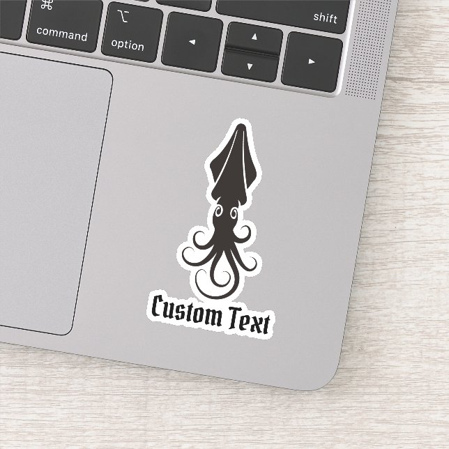 Tintenfisch-Symbol schwarz Aufkleber (Detail)