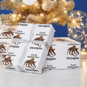 Tintenfisch Tentakel Multitasking Lustiger Geburts Geschenkpapier
