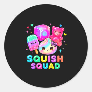 Tintenfisch-Trupp-Klößchen kawaii Pastell Anime Ge Runder Aufkleber