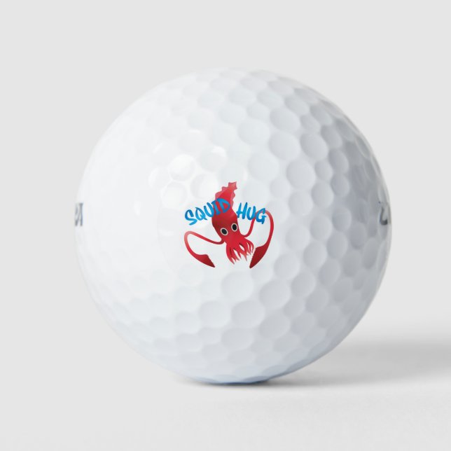 Tintenfisch Umarmen! Golfball (Vorderseite)