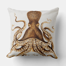 Tintenfisch Vintage Kissen