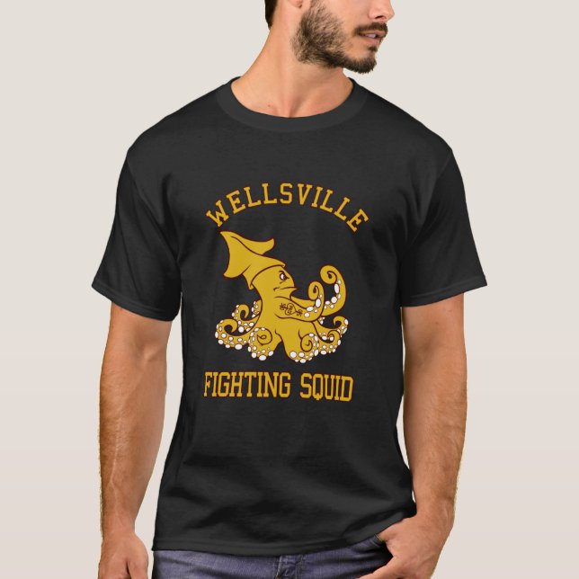 Tintenfisch Wellsville Fighting (Pete und PeteNotr T-Shirt (Vorderseite)