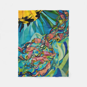 Tintenfische bedecken durch Patrick Moran Fleecedecke