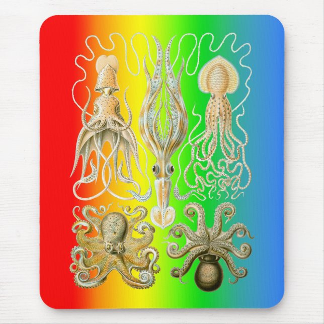 Tintenfische und Octopods Mousepad (Vorne)