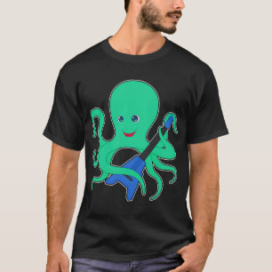 Tintenfischmusiker Gitarrenmusik T-Shirt