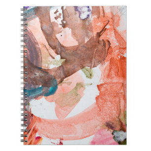 Tintenflecken auf weißem Paperabstract, Acryl, Kun Notizblock