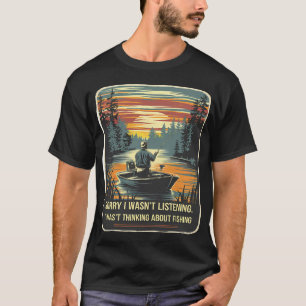 Tintenillustration von Fischgräten T-Shirt