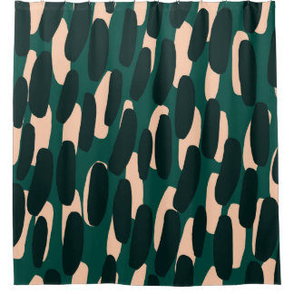 Tintenklappen, von Hand gezeichnet, glänzend nahtl Duschvorhang