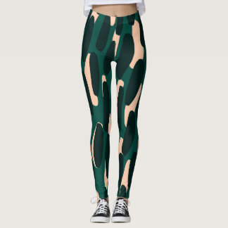 Tintenklappen, von Hand gezeichnet, glänzend nahtl Leggings