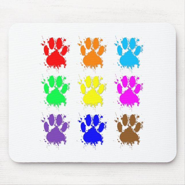 Tintenkleber-Spritzer-Dog-Muster Mousepad (Vorne)
