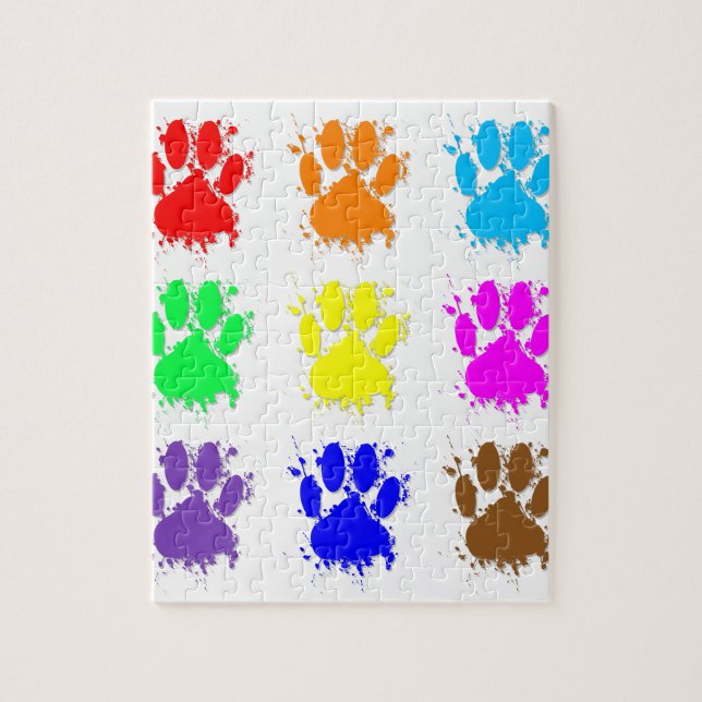 Tintenkleber-Spritzer-Dog-Muster Puzzle (Vertikal)