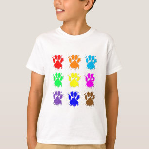 Tintenkleber-Spritzer-Dog-Muster T-Shirt