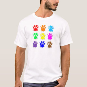Tintenkleber-Spritzer-Dog-Muster T-Shirt