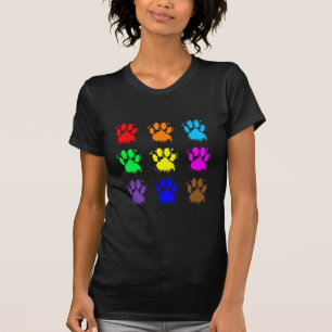 Tintenkleber-Spritzer-Dog-Muster T-Shirt