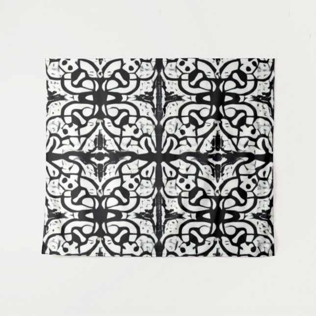 Tintenklecks Wandteppich (Vorderseite (Horizontal))