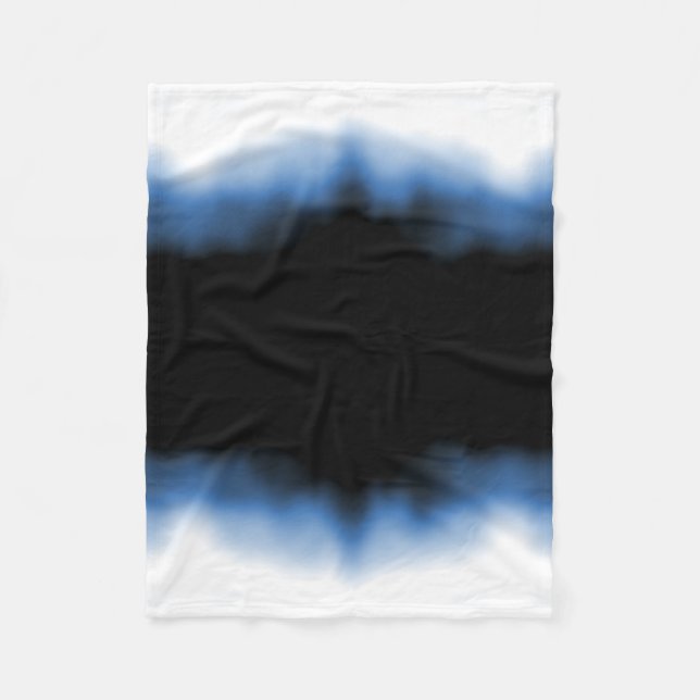 Tintenkleks Ombre Blau Fleecedecke (Vorderseite)