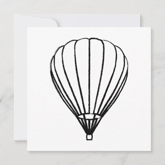 Tintenluftballon Einladung (Vorderseite)