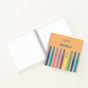 Tintenpatronen Doodle Light Orange Sketchbook Notizbuch