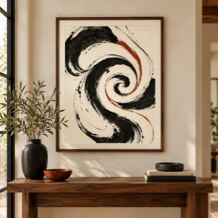 Tintenspiral-Fuge-Kunstprint Poster