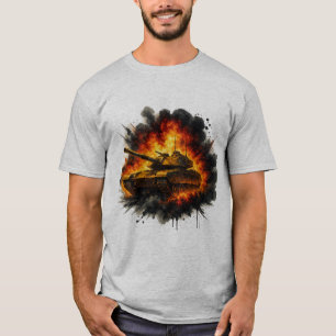 Tintentank-T-Shirt – Militär-Explosion-Kunst T-Shirt