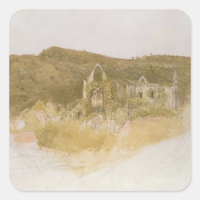 Tintern Abbey Quadratischer Aufkleber (Vorderseite)